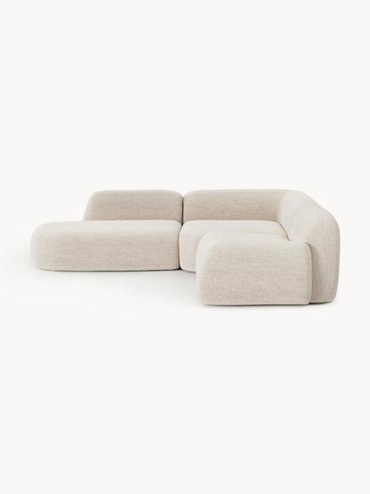 Wolka Modular Bouclé Corner Sofa (4-Seater) with Chaise Longue