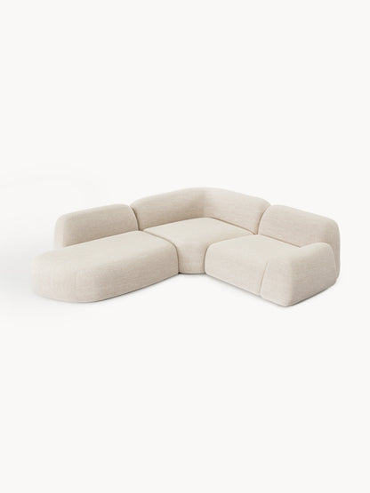 Wolka Modular Bouclé Corner Sofa (4-Seater) with Chaise Longue