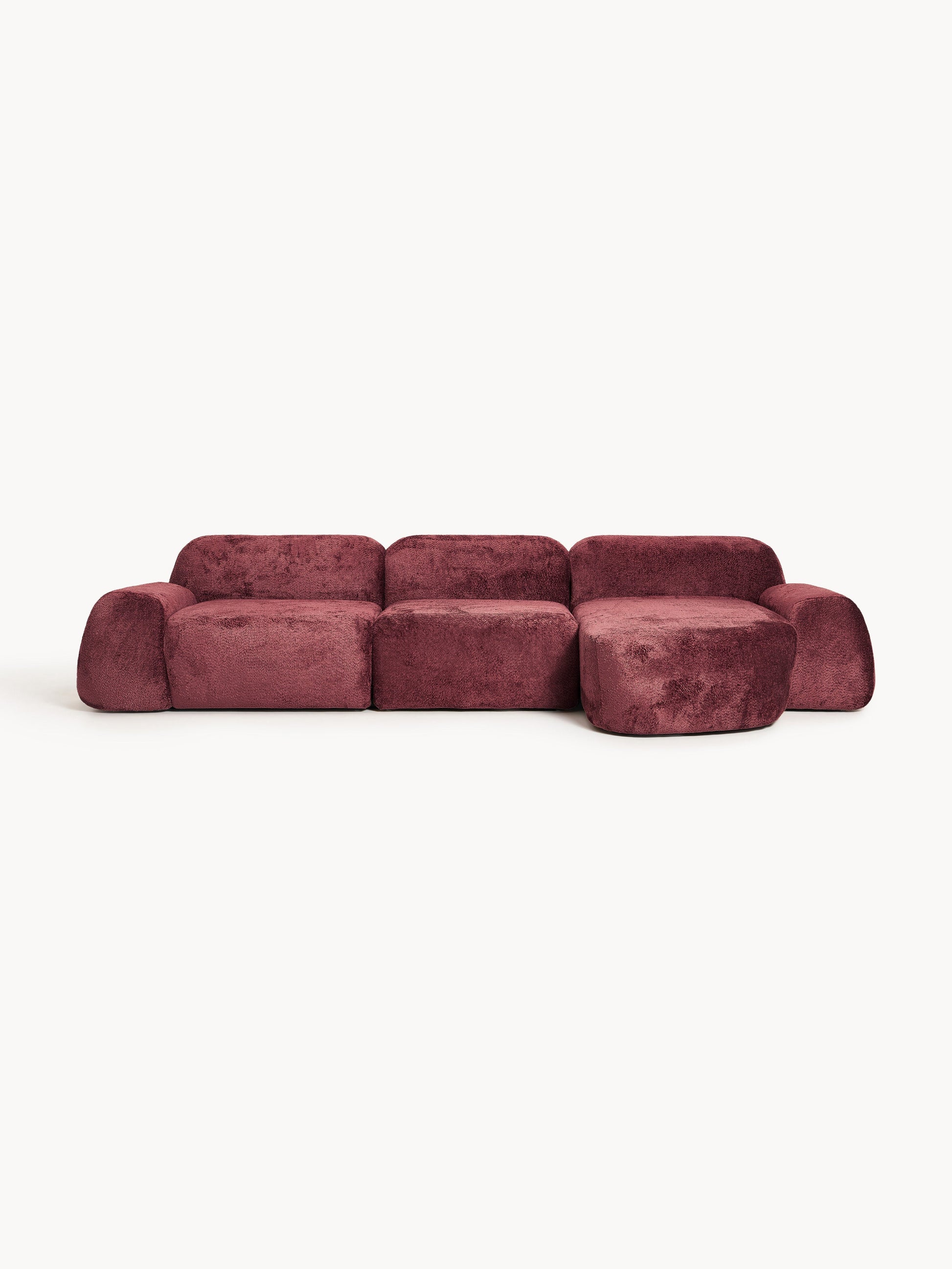 Wolka Modular Teddy Bouclé Corner Sofa (4-Seater)