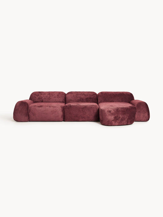 Wolka Modular Teddy Bouclé Corner Sofa (4-Seater)
