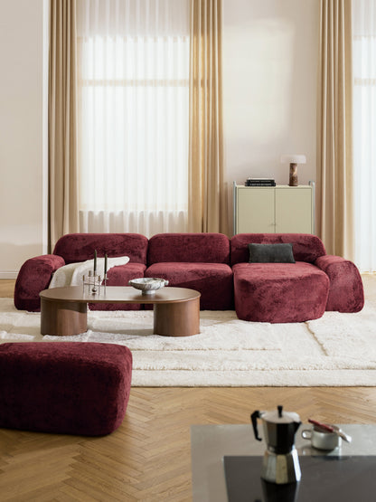 Wolka Modular Teddy Bouclé Corner Sofa (4-Seater)
