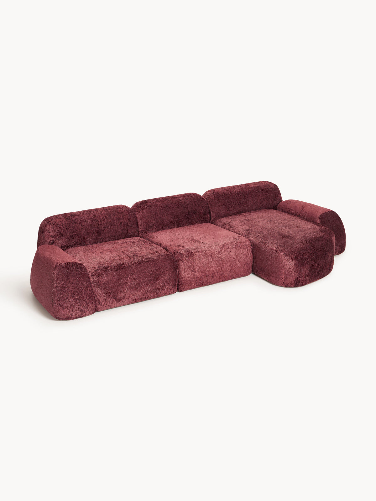 Wolka Modular Teddy Bouclé Corner Sofa (4-Seater)