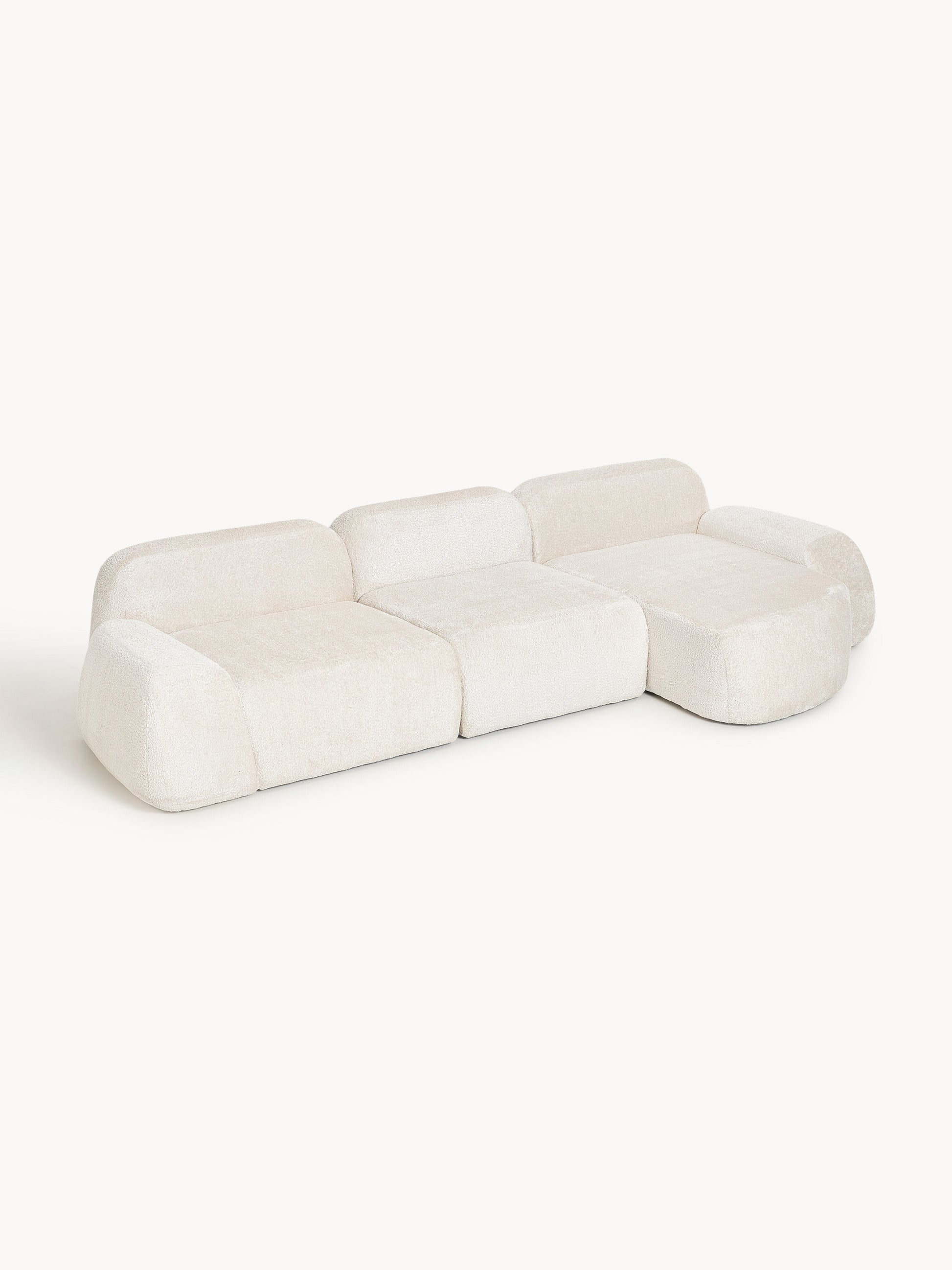 Wolka Modular Teddy Bouclé Corner Sofa (4-Seater)