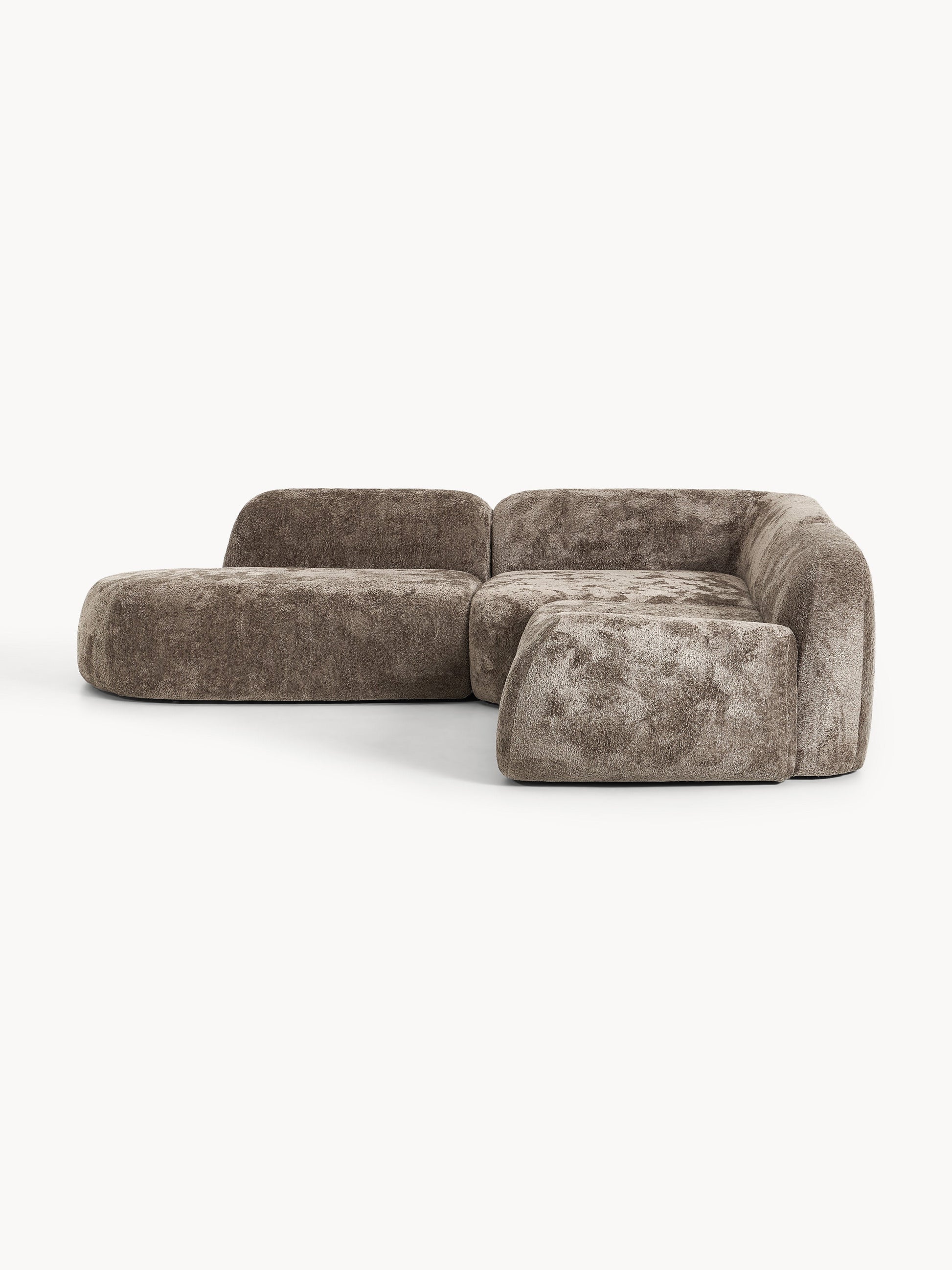 Wolka Modular Teddy Bouclé Corner Sofa (4-Seater) with Chaise Longue
