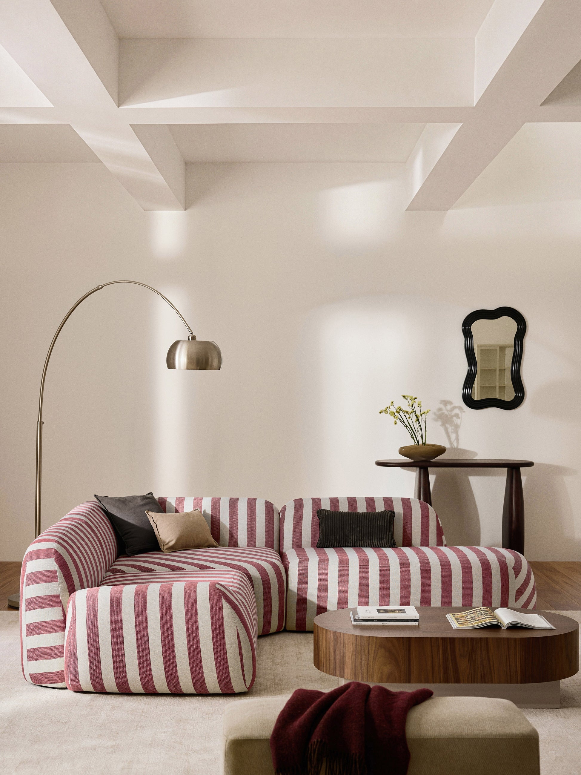 Wolka Striped Chaise Module