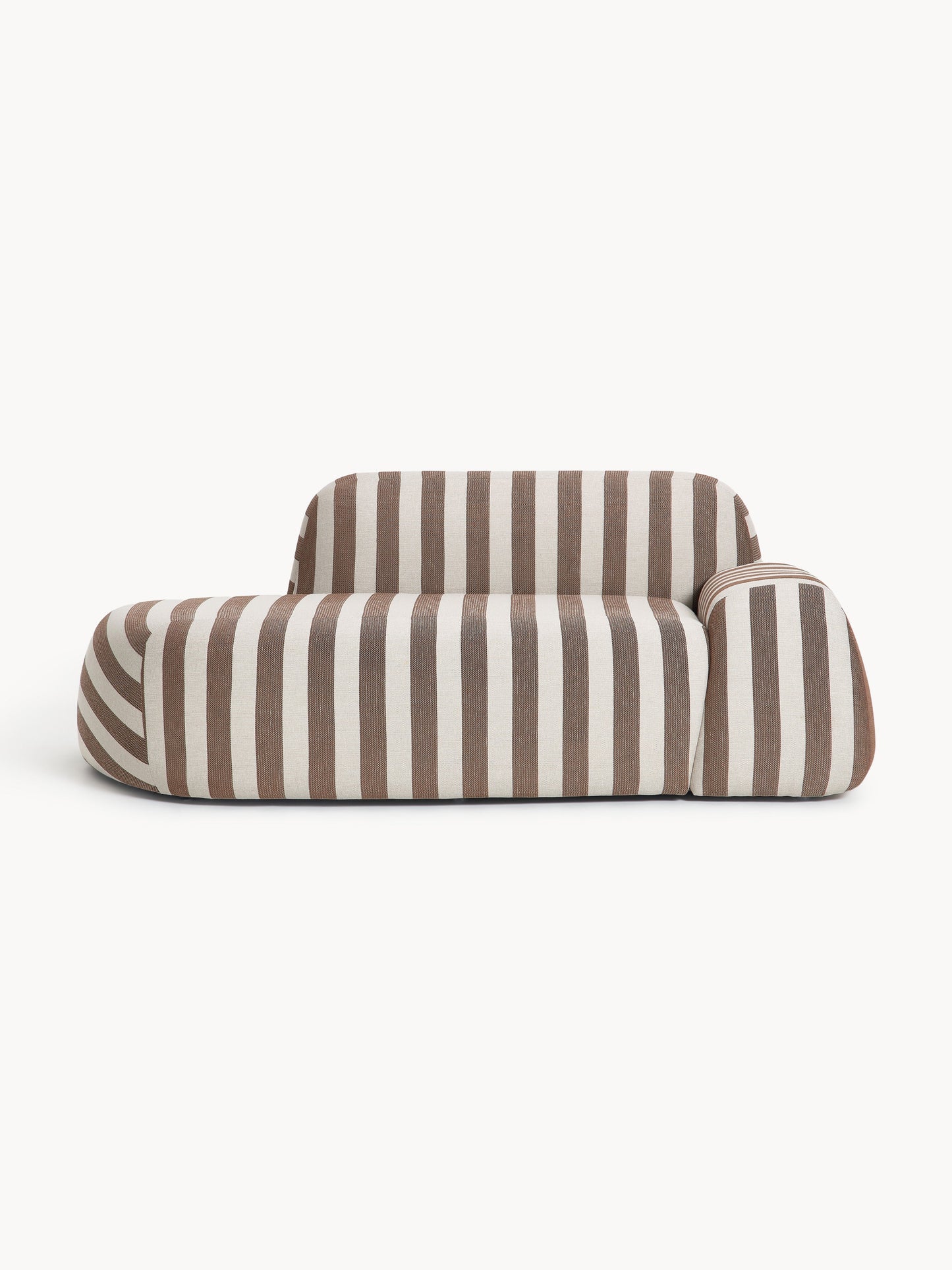 Wolka Striped Sofa (2-Seater) with Chaise Longue