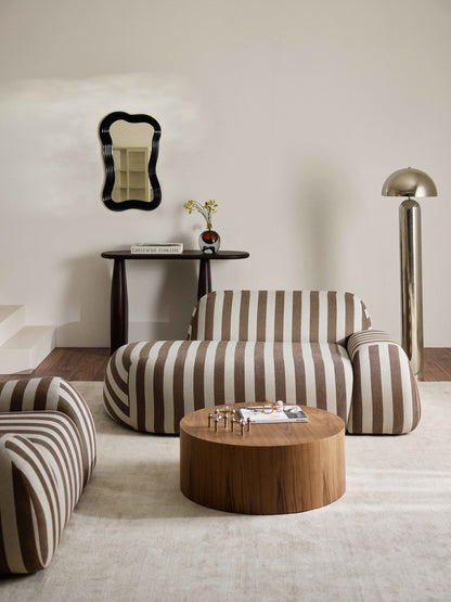 Wolka Striped Sofa (2-Seater) with Chaise Longue