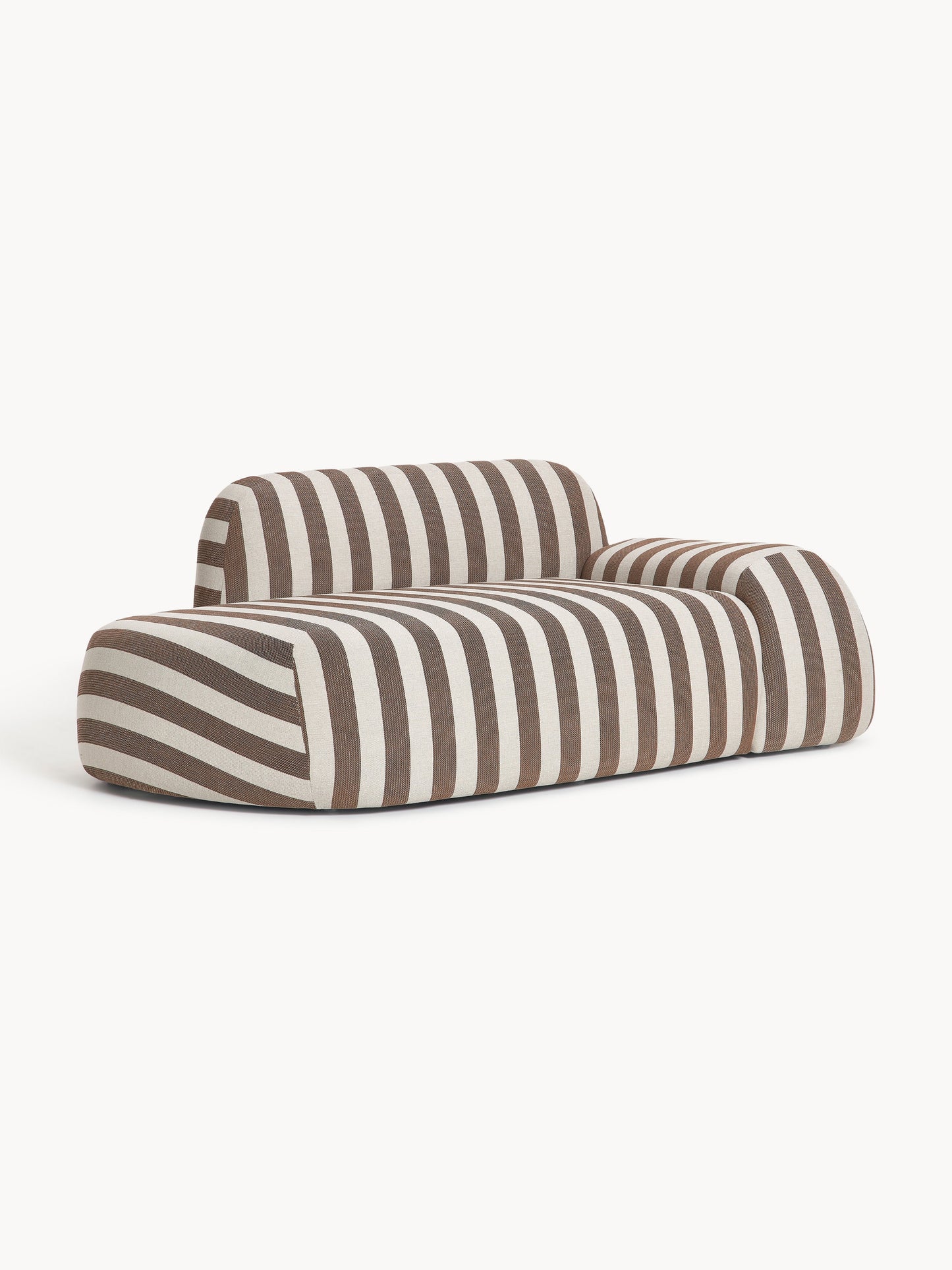 Wolka Striped Sofa (2-Seater) with Chaise Longue