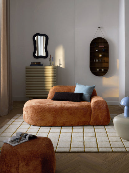 Wolka Teddy Bouclé Sofa (2-Seater) with Chaise Longue