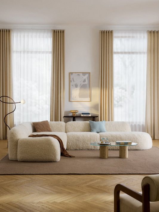 Wolka XL Modular Teddy Corner Sofa with Chaise Longue